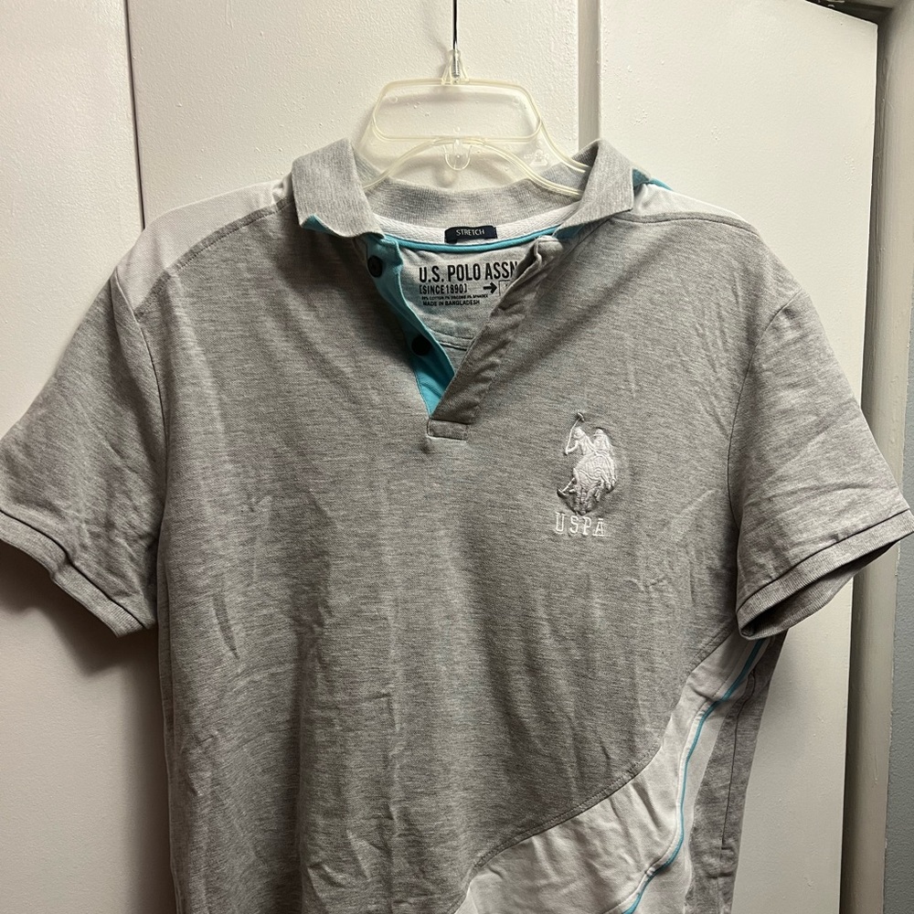 U.S. Polo Assn Gray Polo Shirt Large